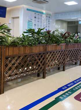 餐厅隔断围栏户外花箱防腐木网格花架花槽篱笆栅栏花盆架田园风