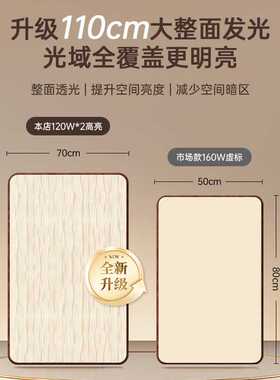 新中式客厅灯中古吸顶灯简约现代胡桃色实木复古侘寂风卧室书房灯
