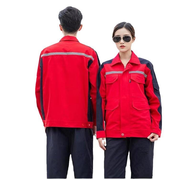 春秋棉料电焊工作服套装男士耐磨加厚汽修劳保服全面工装印字绣字 - 图3