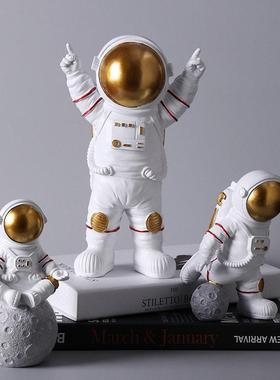 大红旗航空航天员航天员公司前台装饰客厅电视柜装饰航天员