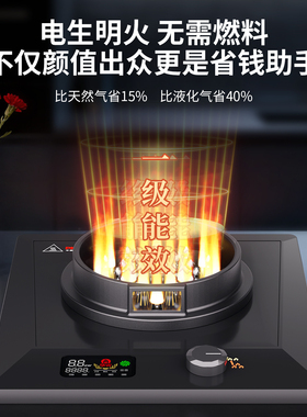 2026新款华火电火灶厨房台式2500W大功率电焰灶纯电生明火电燃灶