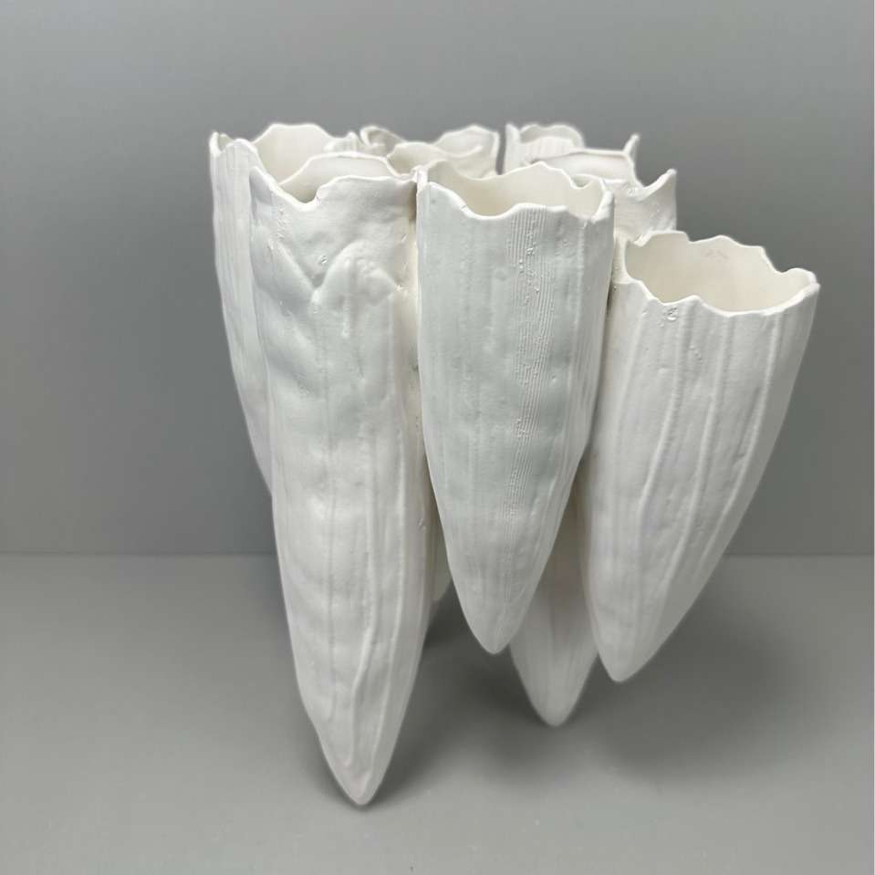 家通复古风陶瓷花瓶仿真花器样板间客厅餐桌茶几果盘装饰摆件组合 - 图1