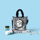 2025 new cartoon graffiti slanted canvas bag out