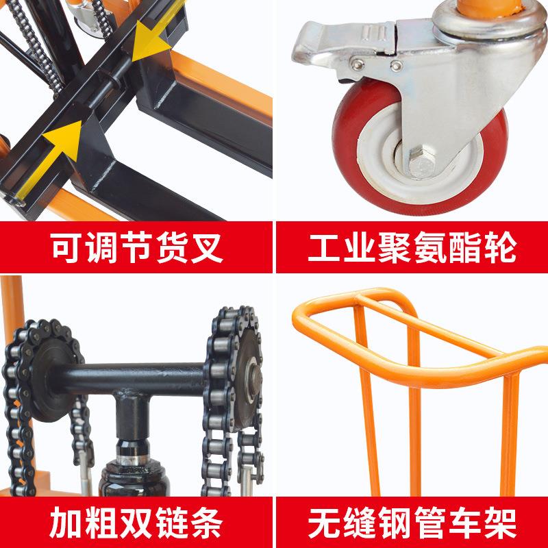 跨境手动叉车可拆卸折叠小型堆高车搬运车堆垛车微型升降堆高机 - 图2