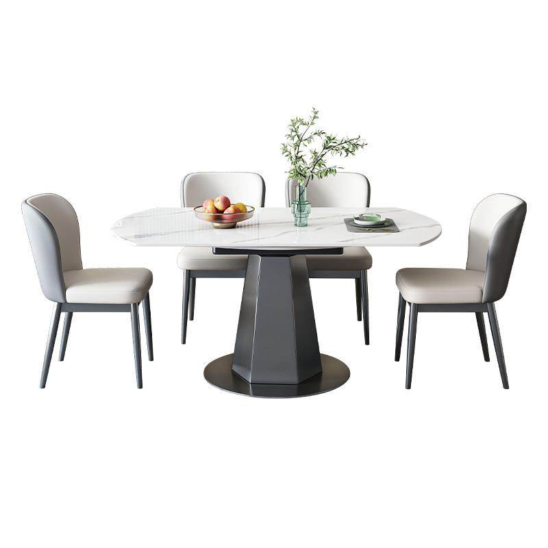 馨佰利岩板餐桌椅组合轻奢现代简约家用小户型伸缩旋转电磁炉饭桌,淘宝优惠券,粉丝福利购,淘宝优惠卷