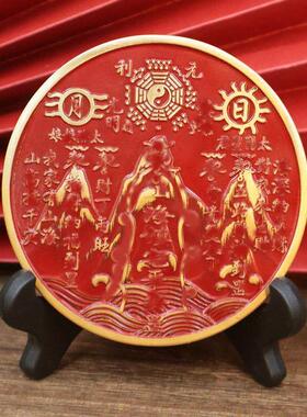 迷你铜山海镇挂件八卦凸镜窗门电梯尖角天展白虎小摆件