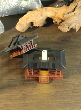 临风楼造景装饰古风建筑摆件楼阁假山水陆缸奇石鱼缸盆景摆件模型