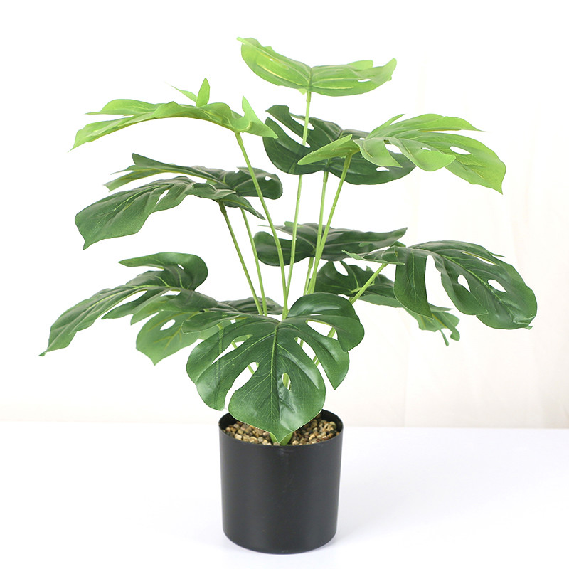 仿真假花塑料客厅摆设落地仿生绿植盆栽摆件龟背装饰假植物旅 - 图3