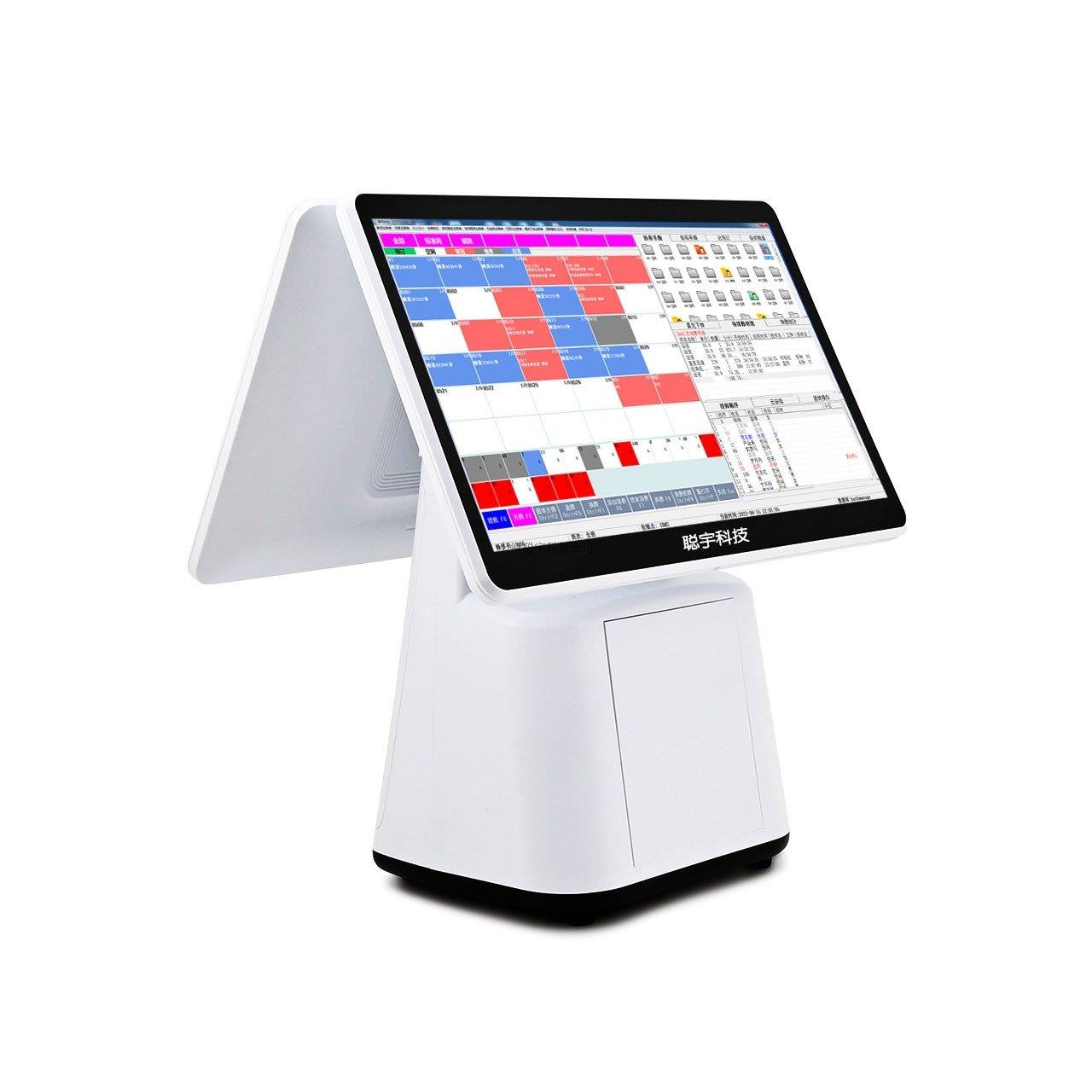 Bath touch screen all-in-one single and double screen into single machine sauna foot massage foot bath shop computer cash register system