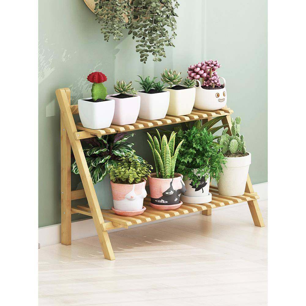 折叠花IWZ架子室内装物饰木质多层花架落客厅实地式多肉花盆阳台,淘宝优惠券,粉丝福利购,淘宝优惠卷