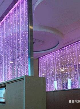 断幕墙屏ALali-87水风大型亚克力泡墙流造景鱼缸客厅水气景隔装饰