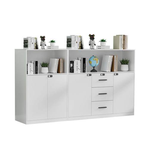 印钢制隔断办公室带抽屉柜储物柜组合矮柜密码锁柜书打机柜1090资 - 图3