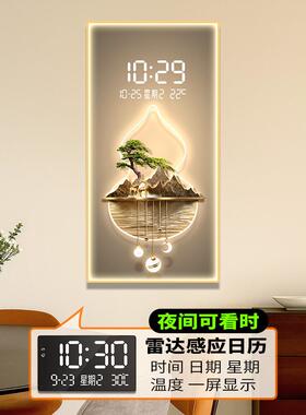 带灯万年历钟表挂钟客厅2025年新