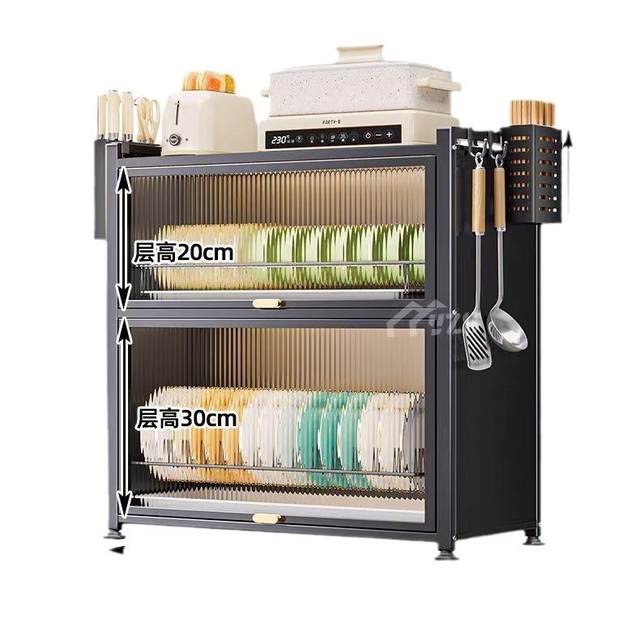 Kitchen bowl dustproof CQB cupboard storage rack water countertop household use with doors, chopsticks, dishes, dishes, dishes, rack storage