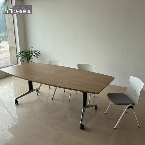可移动折b叠办公会议桌书桌长条桌组合条形多功能培训洽谈桌子 - 图2