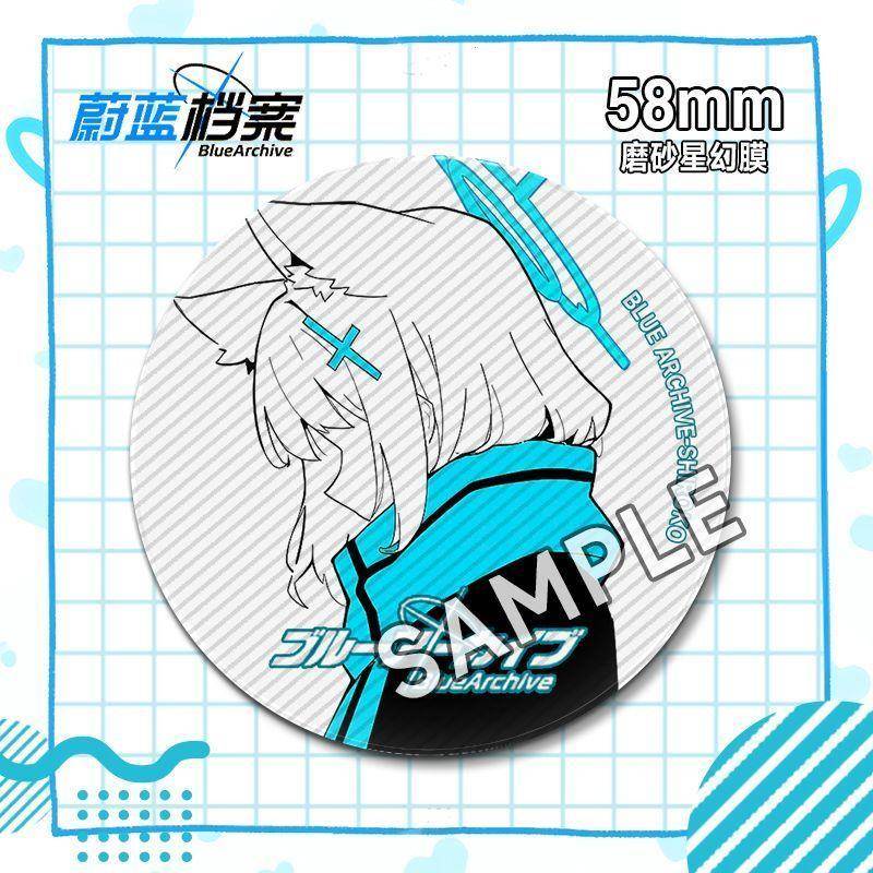 碧蓝档案蔚蓝档案周边谷子徽章白洲梓日奈简约风同人包包胸针饰品 - 图1