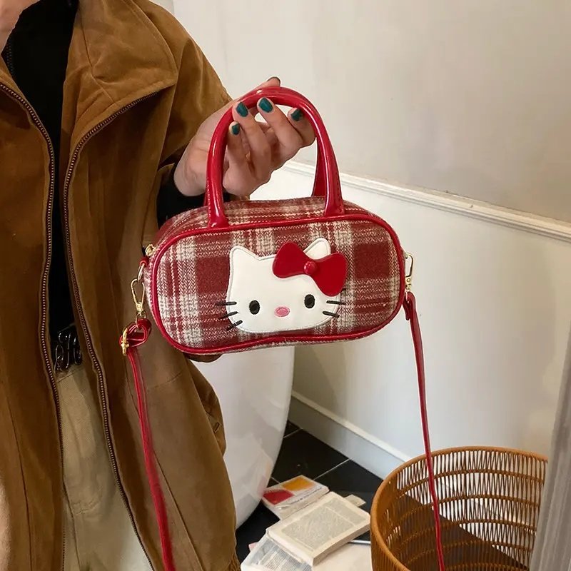 儿童包包女可爱卡通kt猫女童手拎包时尚格子小女孩斜挎包亲子包年,淘宝优惠券,粉丝福利购,淘宝优惠卷