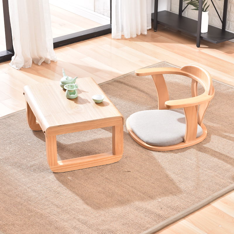 榻榻米椅子企鹅椅无腿椅日式和室椅宿舍椅飘窗椅靠背无腿床上座椅 - 图0