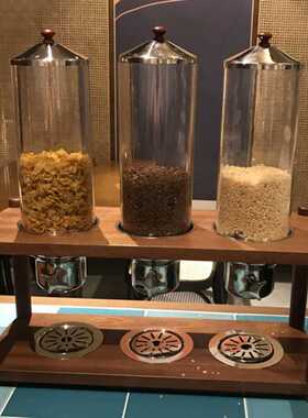 麦片分配器单头双头三头麦片机沙比利木座麦片器谷物鼎麦片储物罐