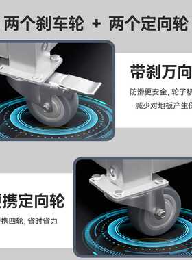 防静电手推车双层物料周转车带轮工作台小分拣桌车间可移动工具车