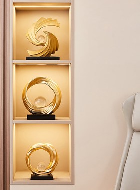 财源滚滚客厅电视柜装饰品摆件轻奢领导办公室高端大气上档次