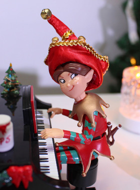 圣诞先生Mr.christmas精灵钢琴家乐生日礼物男女生孩子闺蜜八音盒