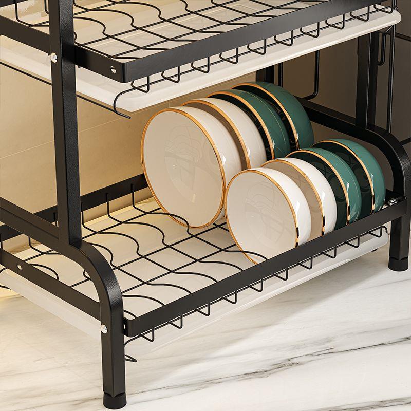厨房置物架碗碟碗盘收纳架沥水架家用新款碗架子出租屋碗柜 - 图2