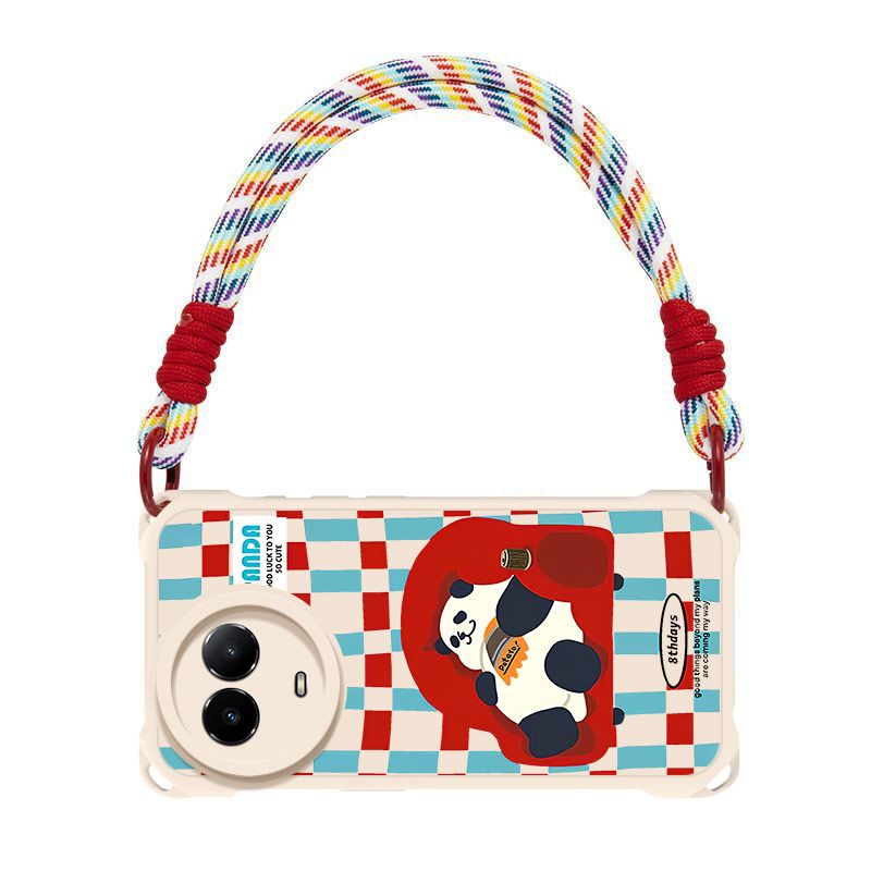 适用真我V50手机壳RMX3783新款realmeV50软硅胶保护套OPPO镜头全包防摔oppov四角挂绳opporealmev潮女realme - 图2