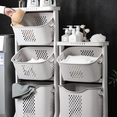 天鼠脏衣篮塑料特大号滑轮衣物脏衣篓卫生间浴室内衣收纳筐洗衣篮 - 图3