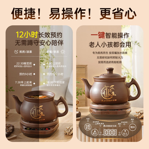 志高中药电煎壶煎药壶全自动熬药家用专用锅药罐熬药电砂锅煮炖机 - 图1
