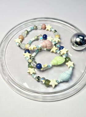 度假海螺星星陶瓷串珠手链女轻奢小众精致手串闺蜜高颜值学生