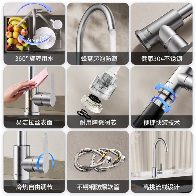 Jomoo kitchen hot and cold faucets for household use