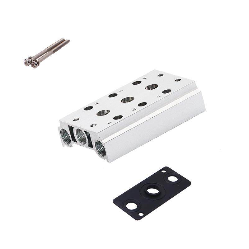 电磁阀底座4V210-08汇流板盲板100M200M300M-2F3F4F5F6F7F8F9F10F - 图3