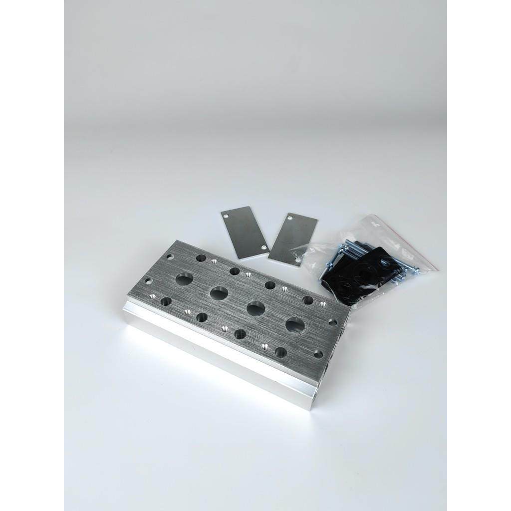 电磁阀底座4V210-08汇流板盲板100M200M300M-2F3F4F5F6F7F8F9F10F - 图1