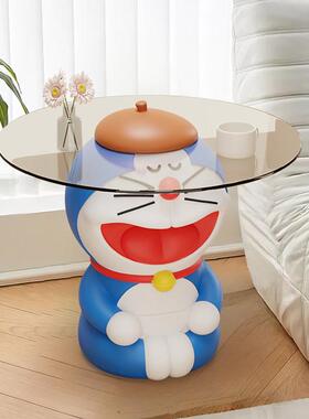 2025新款卡通哆啦A梦创意茶几客厅沙发边几可移动小桌子家用摆件