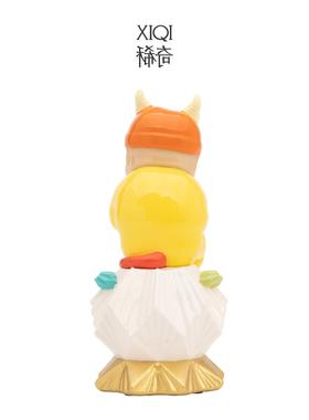 稀奇艺术《摩羯座》星座北欧摆件装饰多巴胺生日礼物雕塑摆件卡通