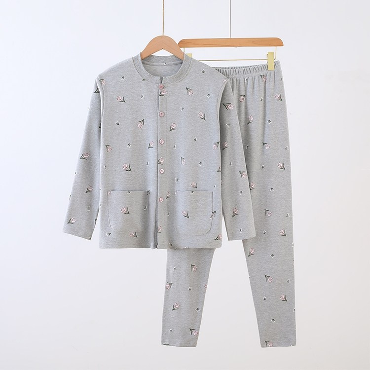 女士纯棉开衫秋衣秋裤宽松大码高腰深档中老年妈妈装秋冬保暖线衣,淘宝优惠券,粉丝福利购,淘宝优惠卷