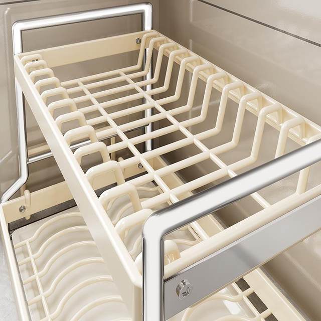 Kt kitchen dish storage rack for household use 2025 new multi-functional countertop dish rack anti-rust tableware drainage storage