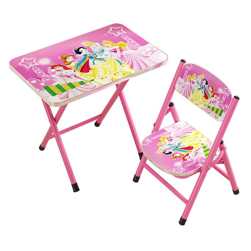 Foldable children's study desk and chair set home desk primary school desk writing desk