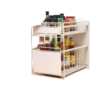 Kitchen storage rack countertop pull-out drawer shelf supplies storage rack cabinet inside layered sink painting Wenwu