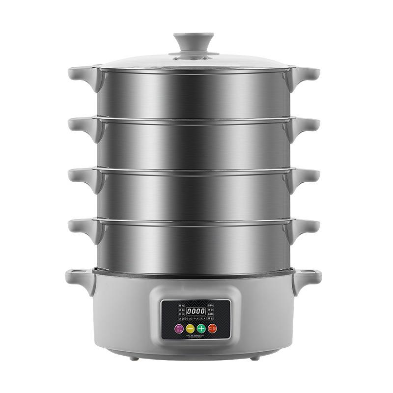 电蒸锅多功能家用大容量多层大号馒头304蒸笼商用预约全自动蒸菜 - 图3
