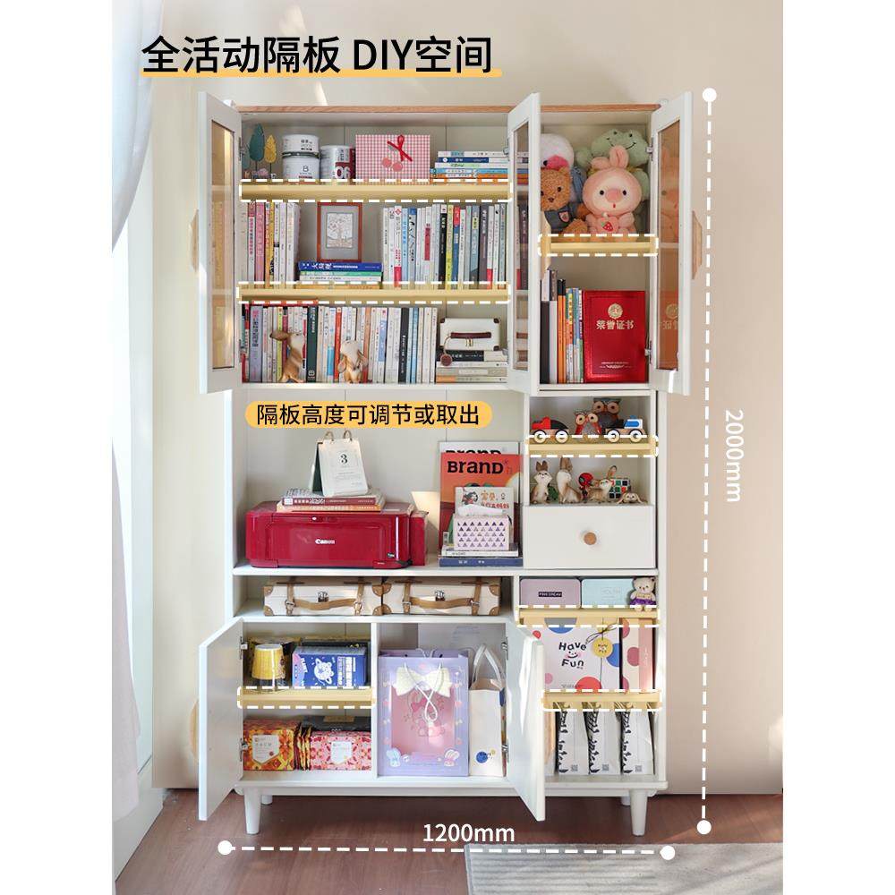 歌里图实木转角书桌书架一体北欧书柜组合儿童拐角学习桌学生家用,淘宝优惠券,粉丝福利购,淘宝优惠卷