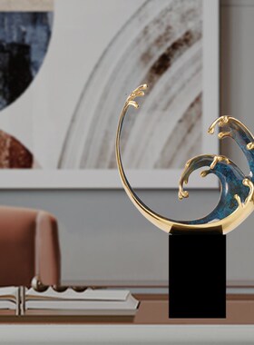 风生水起摆件轻奢客厅入户玄关柜领导办公室桌面装饰开业礼品