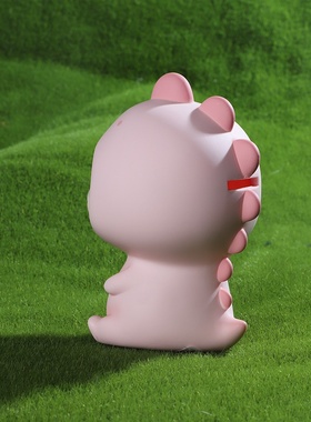 可爱搪胶摆件蛋糕烘焙装饰小恐龙吹泡泡软装饰品客厅创意家居公仔