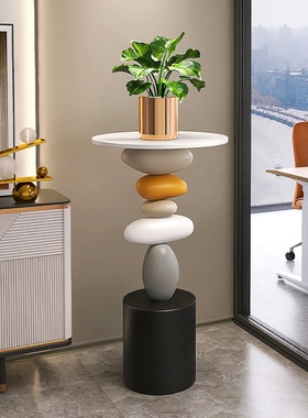 石来运转高档艺术客厅大型轻奢落地摆件创意电视柜旁边家居装饰品