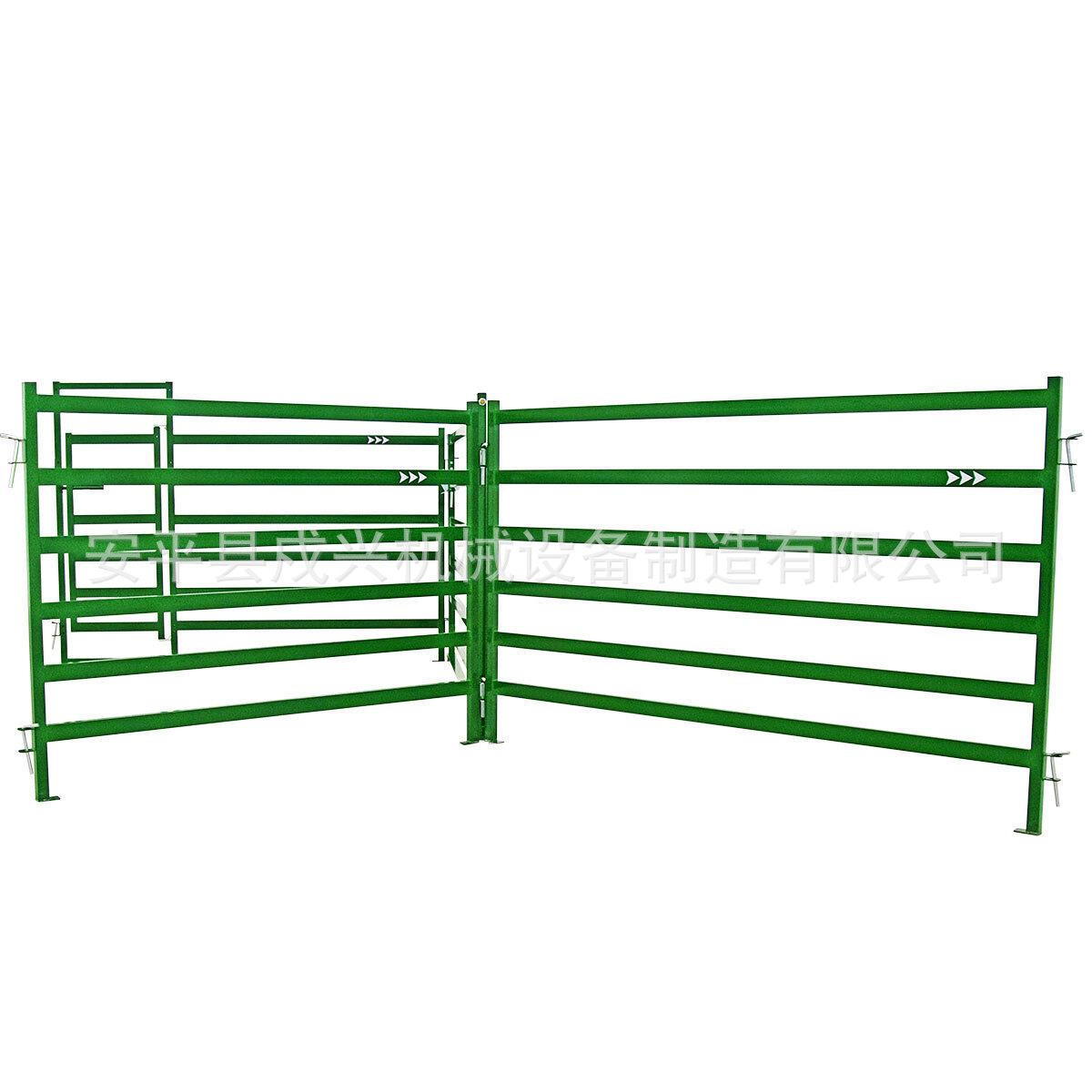 双排立柱加厚热镀锌喷塑方管两侧快速连接扣耳各尺寸定制畜牧围栏 - 图2