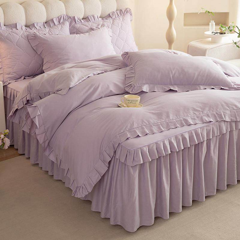 类棉公主风a床裙单XP46Bcyt件100纯全棉纯色韩式花边罩床荷叶,淘宝优惠券,粉丝福利购,淘宝优惠卷