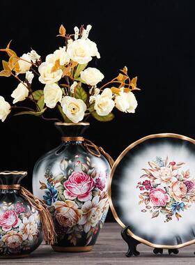 美式陶电瓷欧花瓶摆居件05878351式现代客厅玄关视柜酒柜创意家装