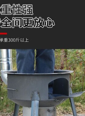 新型柴火炉农村柴火灶带锅整套一体成型木柴户外无烟炉具地锅灶台