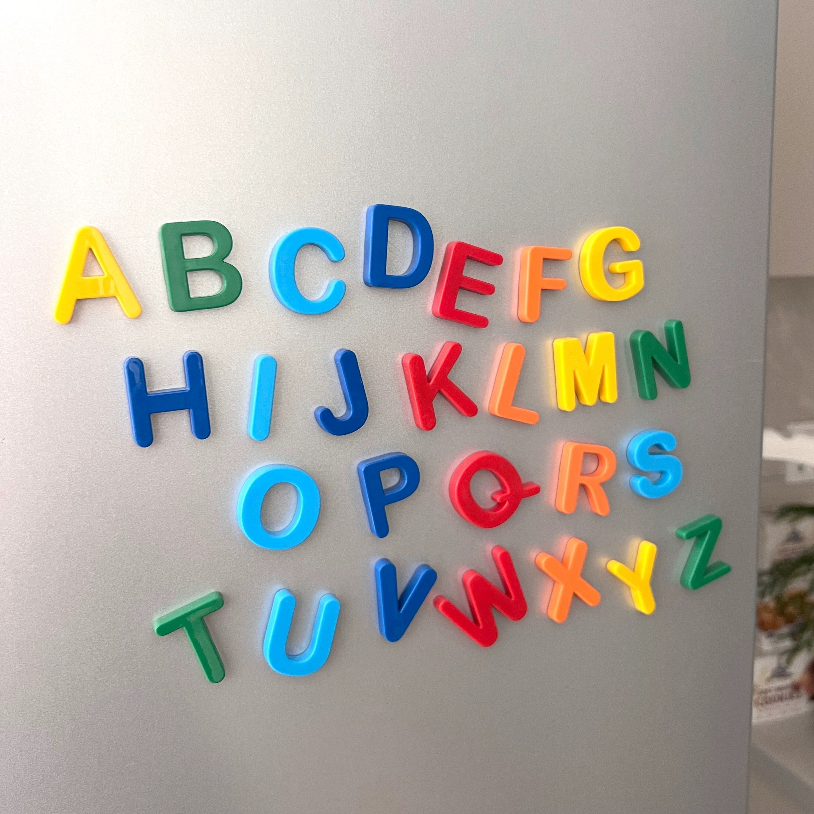 数字磁贴26个英文字母吸铁石英语大小写拼音卡片教具儿童用磁力
